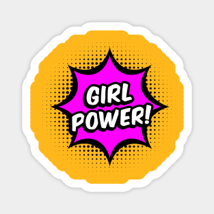 Girl Power! - Purple comic style - L Sticker